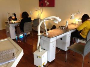 Fume extraction for nail salon